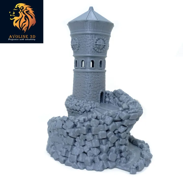 3D%20Printed%20Watch%20Tower%20-%20Dark%20Blue%20Color%20-%20PLA%20-%20130mm%20Height%20-%20Image%203