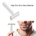 Platinum Bladed Double Edge Razor Kit for Zero Irritation - Stainless Steel Safety Razor Kit for Comfortable Wet Shaving. 