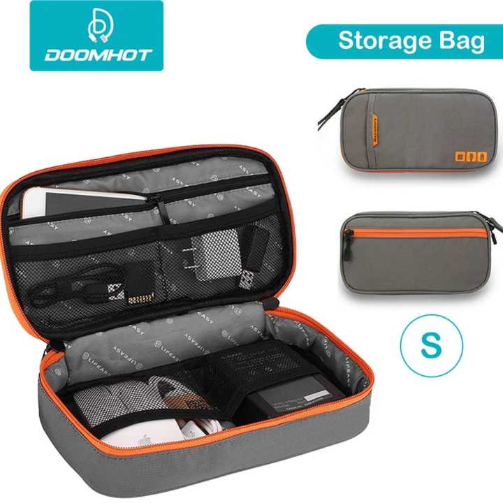 DoomHot Packing Organizers Portable Double Sided Gadget Bags Digital Organizers Waterproof Electronic Accessories Storage Multi-function USB Storage Bag Large Capacity Cable Organizer Bags