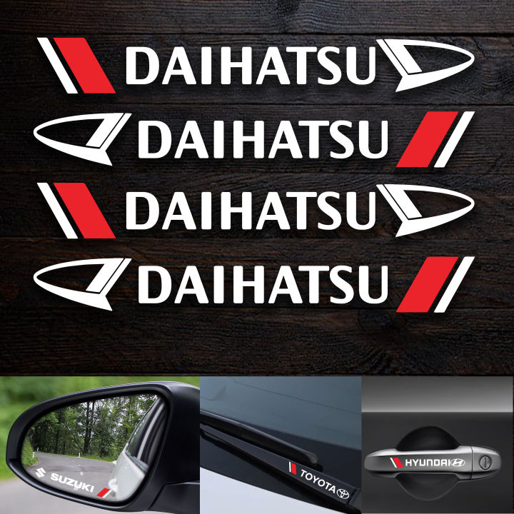 4pc 5x3in Logo Daihatsu Sticker for Car,  Motor Bike, Three wheeler &  All Other Vehicle