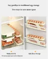Refrigerator Drawer Double Rows Automatic Egg Storage Holder 15 72 Grids Egg Turning Organizer Tray. 