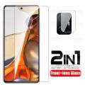 For Xiaomi Mi 11T Pro 2in1 Screen Protector Tempered Glass for Xiaomi 11T Camera Lens Glass Cover Film. 