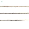 3x 10M Soft Braided Cord Natural Cotton Rope Thread Cord Light Beige 5mm. 