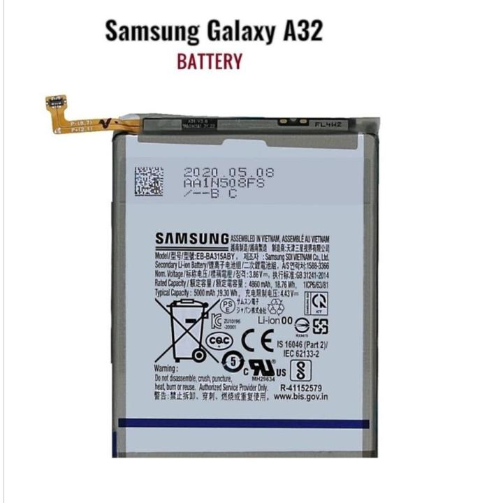 SAMSUNG GALAXY A32 4G BATTERY Samsung Galaxy A22 4G BATTERY, EB-BA315ABY, 5000MAH, GH82-22762A;GH82-25567A