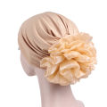 bellylady Women Turban Beanie Hat Sunscreen Breathable Elastic Head Wrap Cap With Big Flower Windproof Chemo Headwear. 