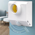 Automatic Human Body Infrared IR Sensor LED Bulb Light E27 Base Lamp Holder Motion Sensor Light Socket Adapter Holder. 