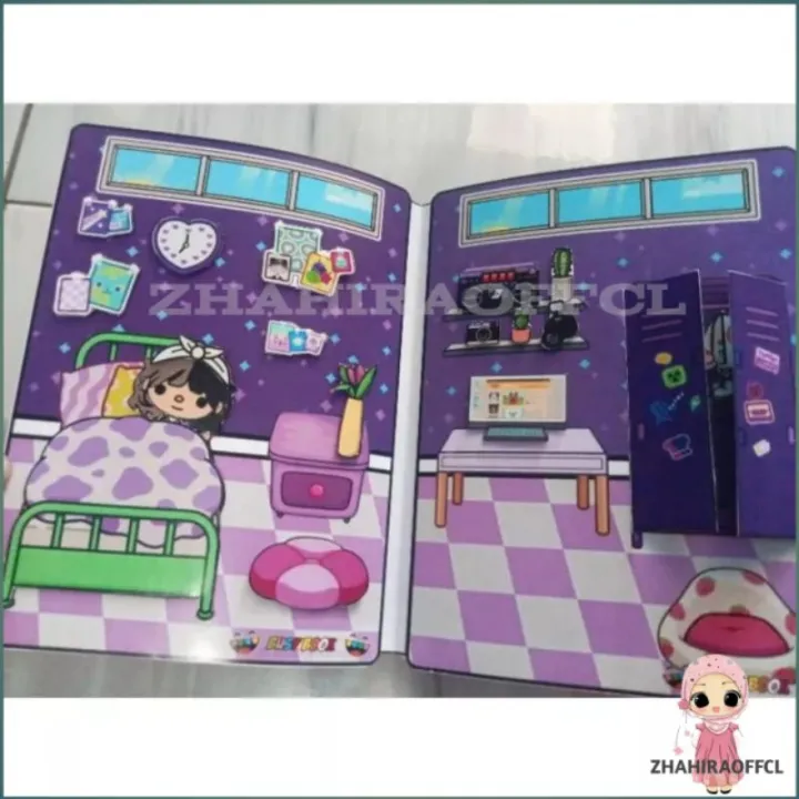 K14Toca%20LIFE%20WORLD%20QUIET%20BOOK/TOCA%20BOCA/TOKA%20BOKA%20PURPEL%20HOUSE%20Children's%20Educational%20Toys%20PAPER%20BOOK%20PAPER%20Dolls%20Disassembly%20Ages%203-9%20Years%20-%20Image%203