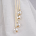 Elegant Pearl Waist Chain for Women Thin Rope Belt Adjustable Waistband Ladies Casual Dress Skirt Clothes Decorative Accessories. 