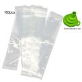 Disposable Ice Pack with Funnel Fruit Smoothies Ice Party Favors Popsicle Bag. 