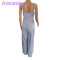 Women Jumpsuit Chest Cutout Straps Wide Har Hollow Backless Jumpsuit. 