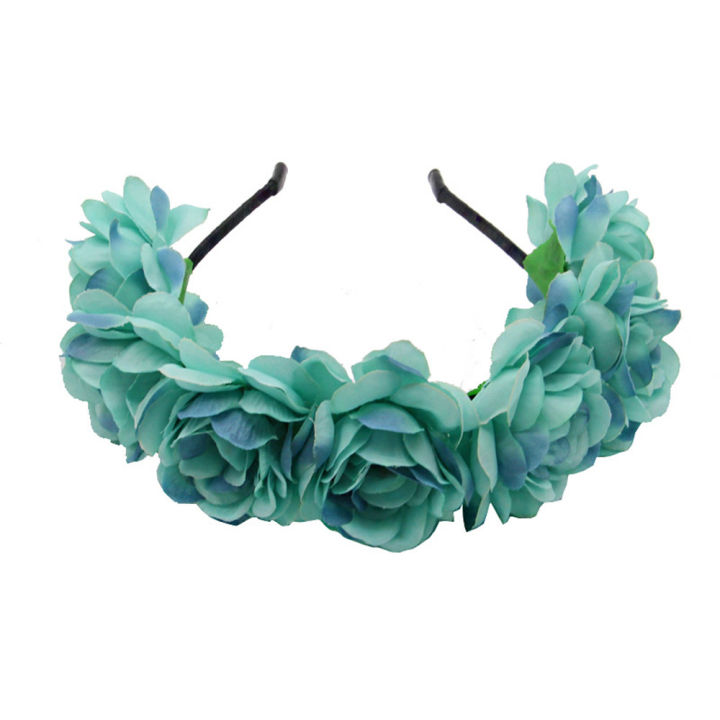 Fashion%20Women%20Bride%20Flowers%20Headband%20Mexican%20Style%20Rose%20Flower%20Crown%20Hairband%20Ladies%20Elastic%20Beach%20Hair%20Accessories%20Headband%20-%20Image%206