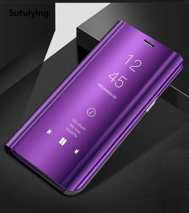 Sutuiying%20Smart%20Mirror%20Flip%20Phone%20Case%20For%20Samsung%20Galaxy%20A2%20Core%20View%20PU%20Leather%20Stand%20Protective%20Cover%20-%20Image%205
