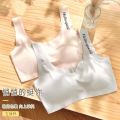 Ge Xue Yu Seamless Ice Silk Girl's Underwear Student Summer Sports Vest Type No Steel Ring Bra Vest Thin. 
