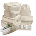 8pcs/set Travel Storage Bag Set Luggage Bag For Clothes Suitcase Organizer Pouch Cosmetics Shoes Packing Bag. 