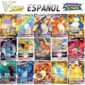 【DIV MALL】English Pokemon Cards Charizard Pikachu Vmax MEGA Vstar Letters Gift Game Collection Card Toy Holo Rainbow. 
