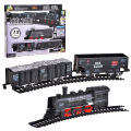 Rail King Intelligent Classical Train -13 Pcs- Classical Choo Choo Train with Light & Sound High-Speed Battery Operated Train Toy Set Game with Tracks and Signals for Kids. 