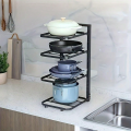 1pc Kitchen Pot Storage Storage Rack,Kitchen Stainless Steel Pot Storage,Multi-Layer Household Cabinet Rack, Kitchen Supplies. 