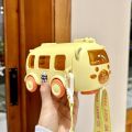 Cup Boy Girls School Student Portable Water Kids Cute Bus 500ML Cup Kids Toy Car Water Bottle With Straw School Family. 