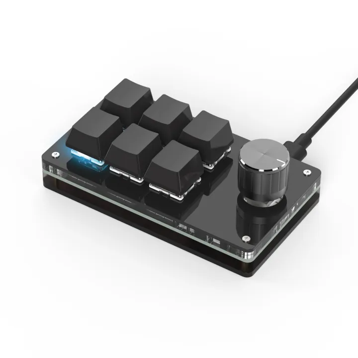 RGB 3 Keys Macro Programming Mini Keyboard for Photoshop Gaming Hotswap ...