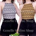 ❧✑ Kathryn Elephant Print Halter Top Top /Croptop Xs To Small Genelle23. 