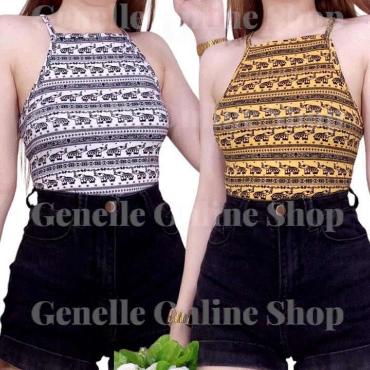%E2%9D%A7%E2%9C%91%20Kathryn%20Elephant%20Print%20Halter%20Top%20Top%20/Croptop%20Xs%20To%20Small%20Genelle23%20-%20Image%205