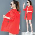 Sun Protection Korean Sun Protection UV 2024 Mid-Length Clothing Women's Thin Loose-Clothes Anti-New plus Size Coat Summer. 