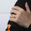 Glamon fashion simple high quality stainless steel gold plated rings for men women boys casual finger ring jewellery engagement anniversary gift. 