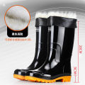 Four Seasons Rain Boots Men's High Tube Middle Tube Non-Slip Wear-Resistant Short Tube Tendon Bottom Fleece-lined Warm Rain Shoes Summer Rain Boots Men. 