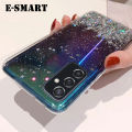 Phone Case Samsung Galaxy F23 Back Cover Glitter Silicone Soft Cases Starry Sky String Glitter Transparent Space Stars Moon Samsung F23 Case. 