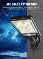 【BestGO】Solar Light Human Induction Street Lamp Garden Outdoor Courtyard Sensor Street Light. 