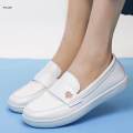 Women's Nursing Shoes PU Leather Flat Nursing Shoes Nurse Loafers Breathable White Working Shoes Walking Shoes for Restaurant Workers Office. 