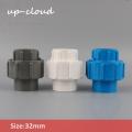 PVC union 32mm pie size 1inch water Pipe Connector Plumbing Accessories Detachable Repair Joint Garden Irrigation grey color. 