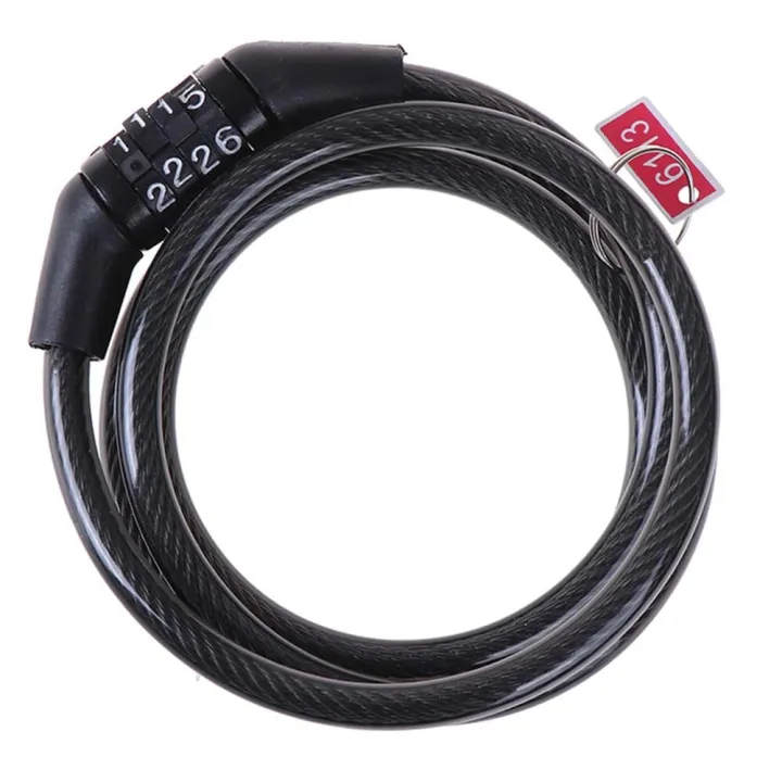 Cycling security 4 digit combination password bike bicycle cable chain lock
