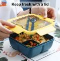 High Quality  Bento Box Waterproof Good Sealing Double Layer Large Capacity Multifunction School Kids Lunch Food Container with Spoon. 