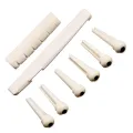 2 Sets Black and White ABS Bridge Pins & Saddle & Nut Replacement Parts for Acoustic Guitar. 