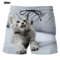 New fashion cute cat graphic board shorts for men 3D printed casual unisex funny animal beach swimming shorts men trunks. 