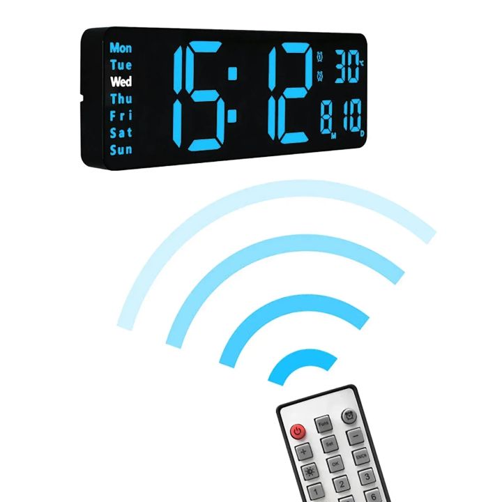 wall%20clock%20Digital%20Wall%20Clock%20Large%20Alarm%20Clock%20Remote%20Control%20Date%20Week%20Temperature%20Clock%20Dual%20Alarms%20LED%20Display%20Clock%20Living%20Room%20Dec%20-%20Image%206