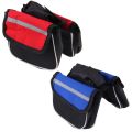 Sports Bicycle Cycling Pouch Frame Pannier Front Tube Cellphone Double Bag. 