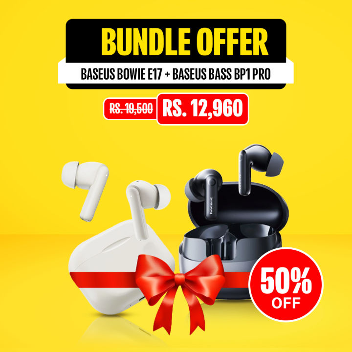 Baseus Bowie E17 True Wireless Bluetooth Earphones Cluster Black + OS-Baseus Bass BP1 Pro In-Ear True Wireless Earbuds