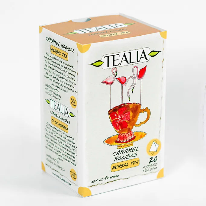 Tea Robiwl Tealia Caramel Rooibos 20 Pyramid Tea bags 2g 40g | Daraz.lk