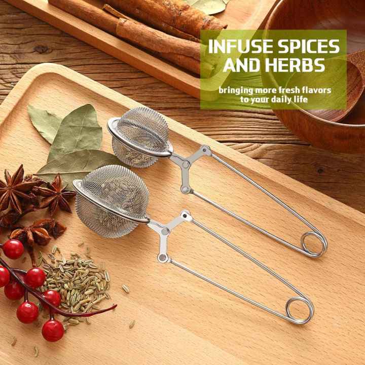 6Pcs%20Tea%20Infuser%20Loose%20Leaf%20Tea%20Snap%20Ball%20Tea%20Strainer%20Spoon%20Stainless%20Steel%20Tea%20Filter%20Steeper%20with%20Handle%20-%20Image%205