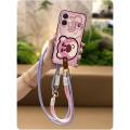 Back Cover Cute Phone Case For Tecno Spark GO2/Tecno POP10 4G Soft case Crossbody Cartoon Graffiti Full wrap Lanyard TPU. 
