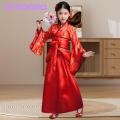 Kids Hanfu Dress Traditional Chinese Hanfu Dress for Kids Adjustable Belt Long Sleeve Perfect for Stage Performance Cosplay Southeast Asian Buyers' Favorite. 