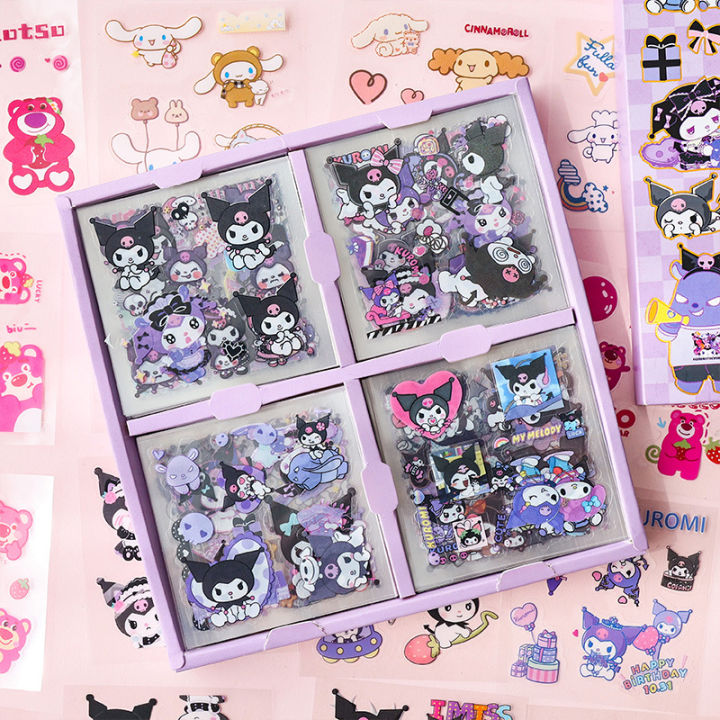 RHS Online Cute PVC Waterproof Stickers Kuromi Cartoon Sticker Set Journaling Diary Phone Scrapbook Decoration