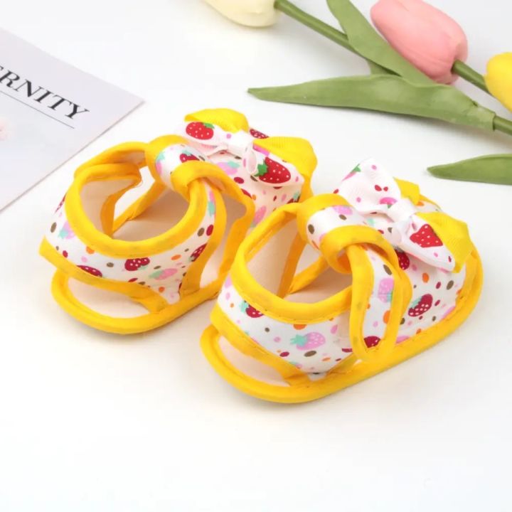 Baby%20Girls%20Soft%20Shoes%20Flat%20First%20Walkers%20Bowknot%20Strawberry%20Floral%20Print%20Princess%20Sandals%200-12M%20-%20Image%206