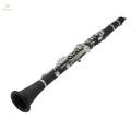 B Flat Beginner Clarinet with Strap Professional Bakelite Tube for Professionals Orchestra Stage. 