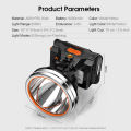 Auoyo Headlamp P50 Powerful LED Headlamp Induction Headlight Waterproof Work Light USB Rechargeable Emergency Light Head-mounted Lamp for Outdoor Running Fishing Hiking. 
