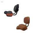 Bike Seat with Backrest, Extra Wide Tricycle Saddle Seat with Back Support, Comfortable Exercise Bike Seat Cushion Replacement, Adjustable. 