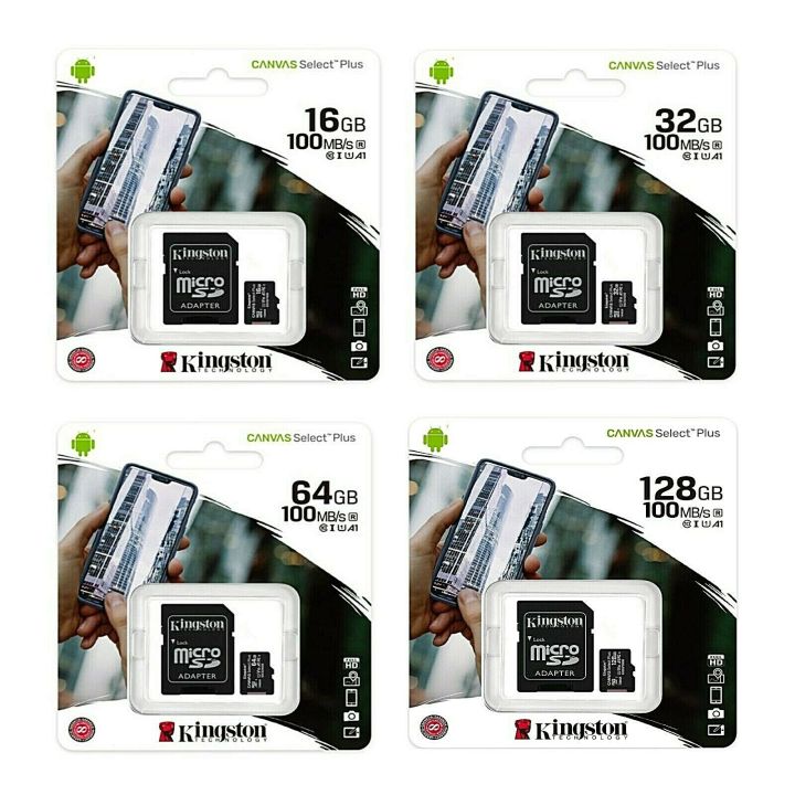 Genuine Kingston  32GB 64GB 128GB 256GB micro SD 100MB/s Memory Card