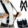 Men Suspenders High Elastic Adjustable 4 Strong Clips Suspender Heavy Duty X Back Trousers Braces Pants Holder Wedding Wear. 